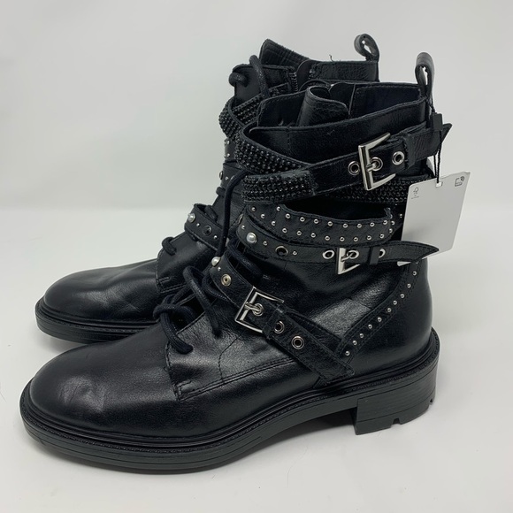 ZARA LOW HEELED LEATHER ANKLE BOOTS - Picture 4 of 16